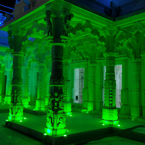 LIGHTING AT SHREE SHNAKESWAR PASWANATH RANUJA TIRTH -BALOTRA
