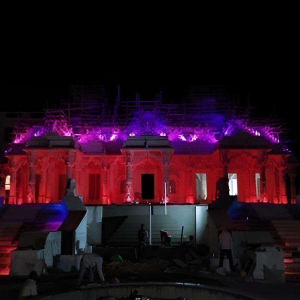 LIGHTING AT SHREE SHNAKESWAR PASWANATH RANUJA TIRTH -BALOTRA