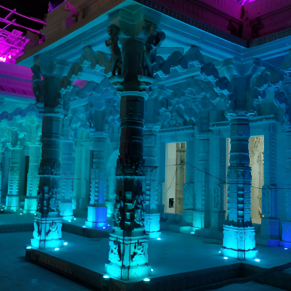 LIGHTING AT SHREE SHNAKESWAR PASWANATH RANUJA TIRTH -BALOTRA